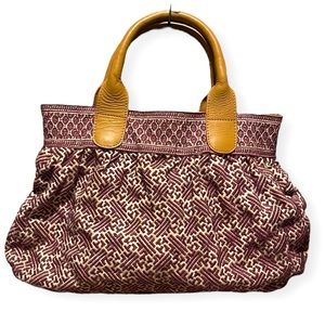 👜 Talbots Purple Embroidered Tote